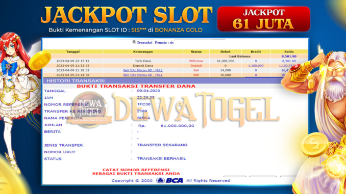 bukti jp dewatogel #156